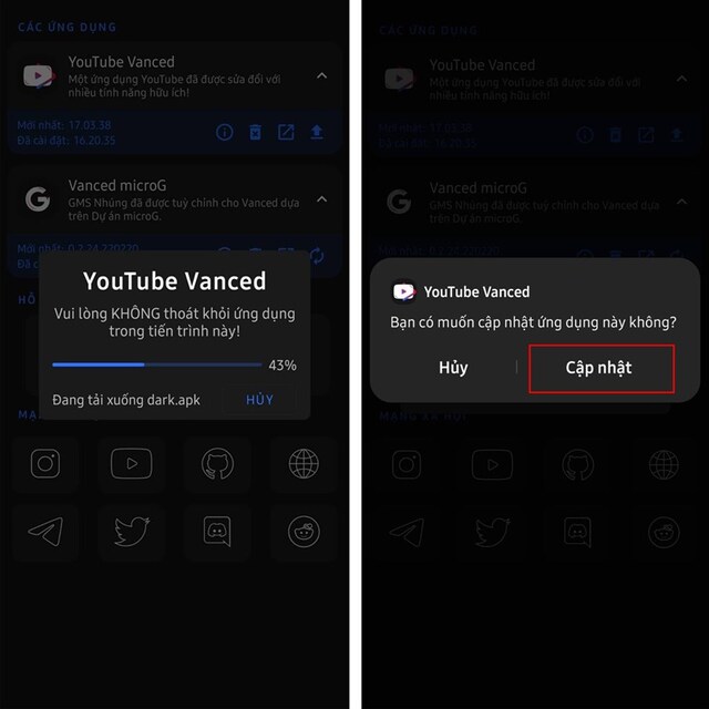 Cách khắc phục youtube vanced bị lỗi không có kết nối internet