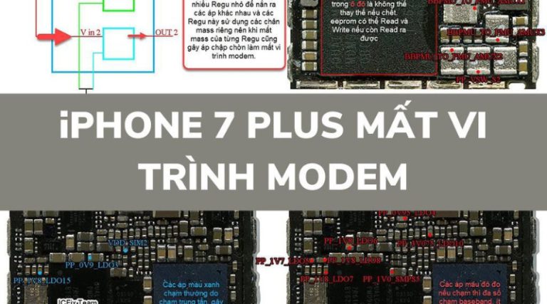 iphone 7 plus mất vi trình modem