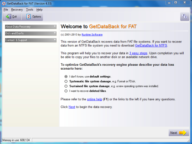 Tính năng của phần mềm GetDataBack