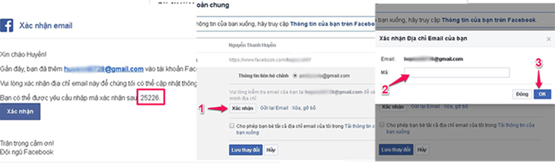 Cách thêm liên kết giữa gmail và facebook