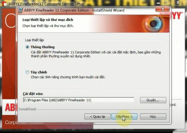 Cài đặt phần mềm Abbyy Finereader 11