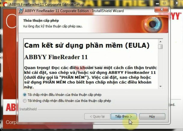 Cài đặt phần mềm Abbyy Finereader 11