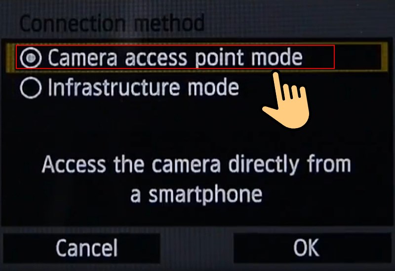 Cách lấy ảnh từ máy ảnh canon sang điện thoại kết nối thiết bị