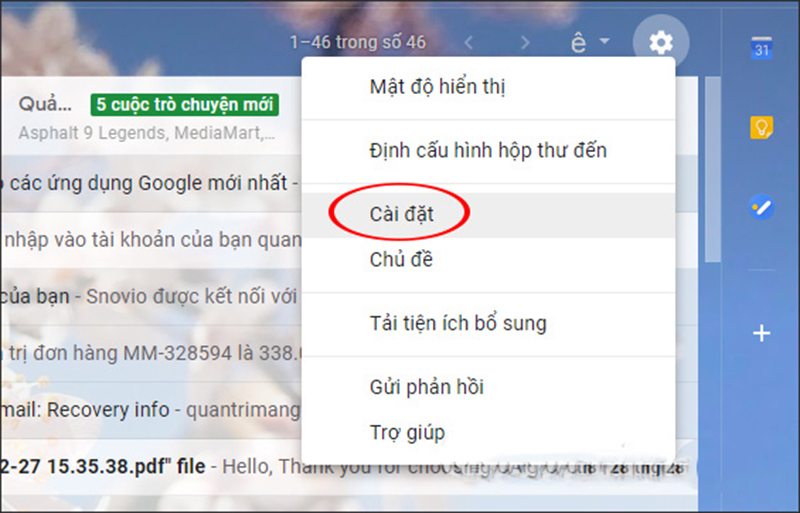 Hướng dẫn cách tạo thông tin cuối email trong gmail