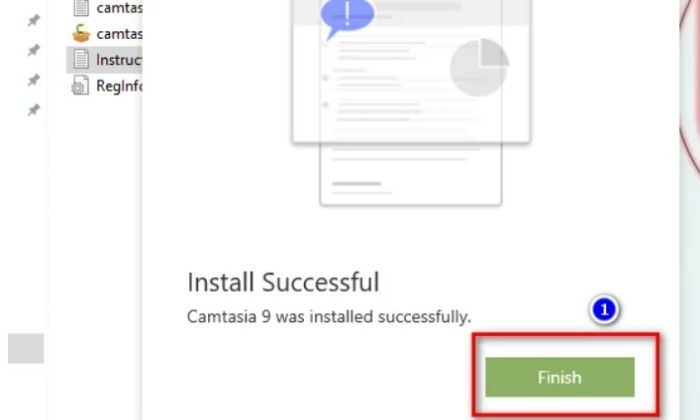 Cài đặt phần mềm Camtasia 2019 thành công