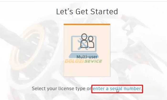 Click Enter a serial number
