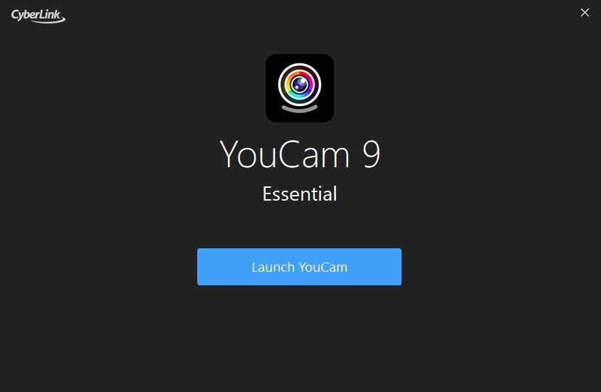 Nhấn vào Launch YouCam để khởi động Cyberlink Youcam 9