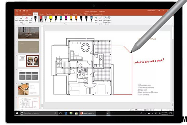 Vẽ tự do với bút kỹ thuật số của office 2019